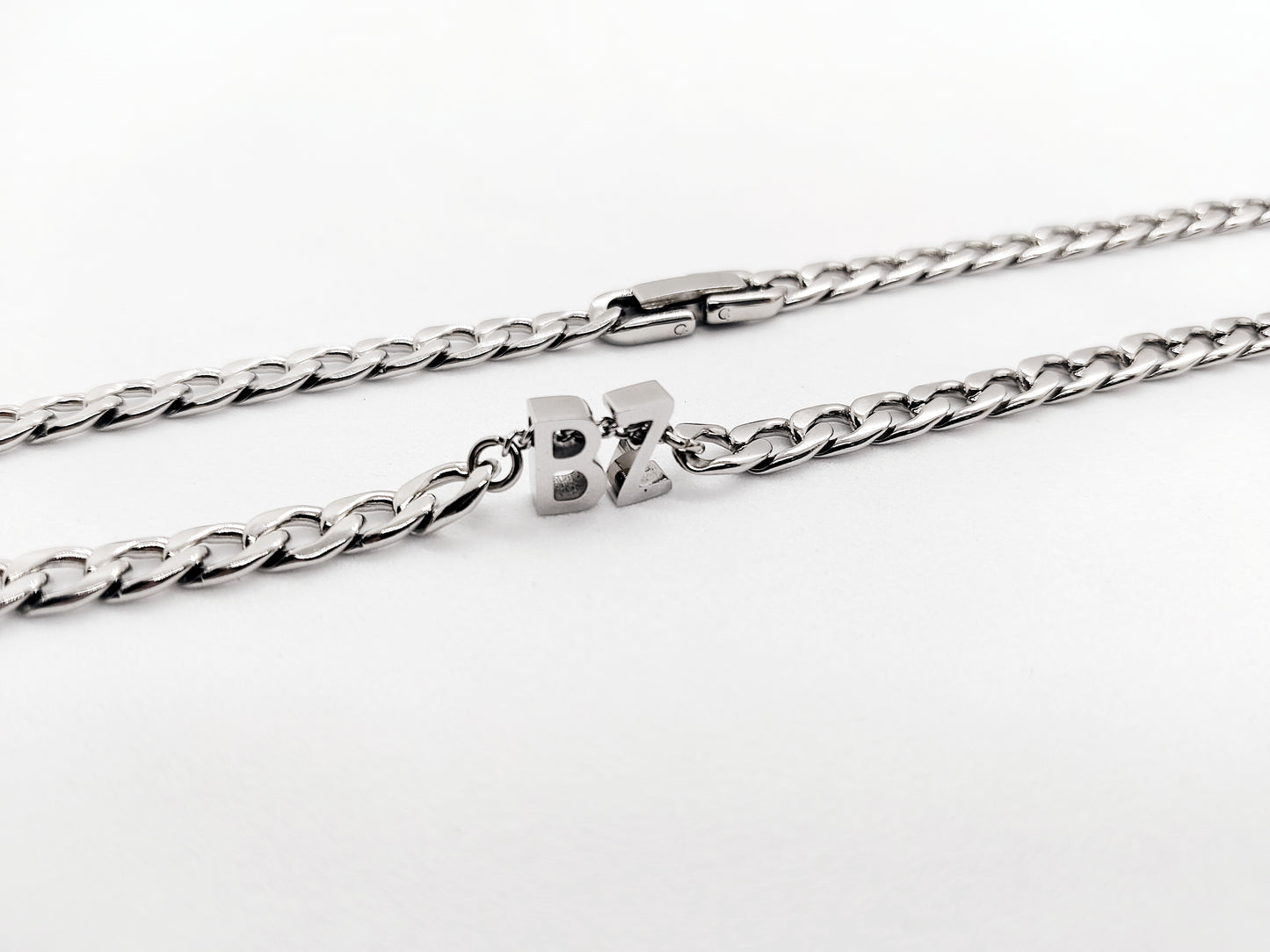 Initial Cuban Link Chain Necklace