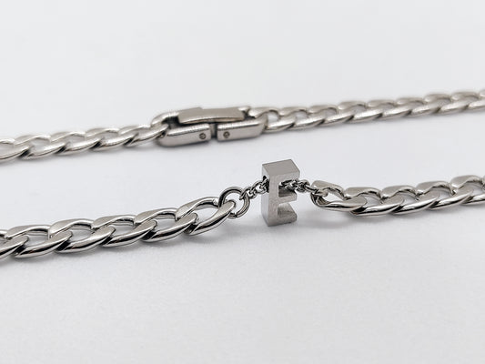 Initial Cuban Link Chain Necklace