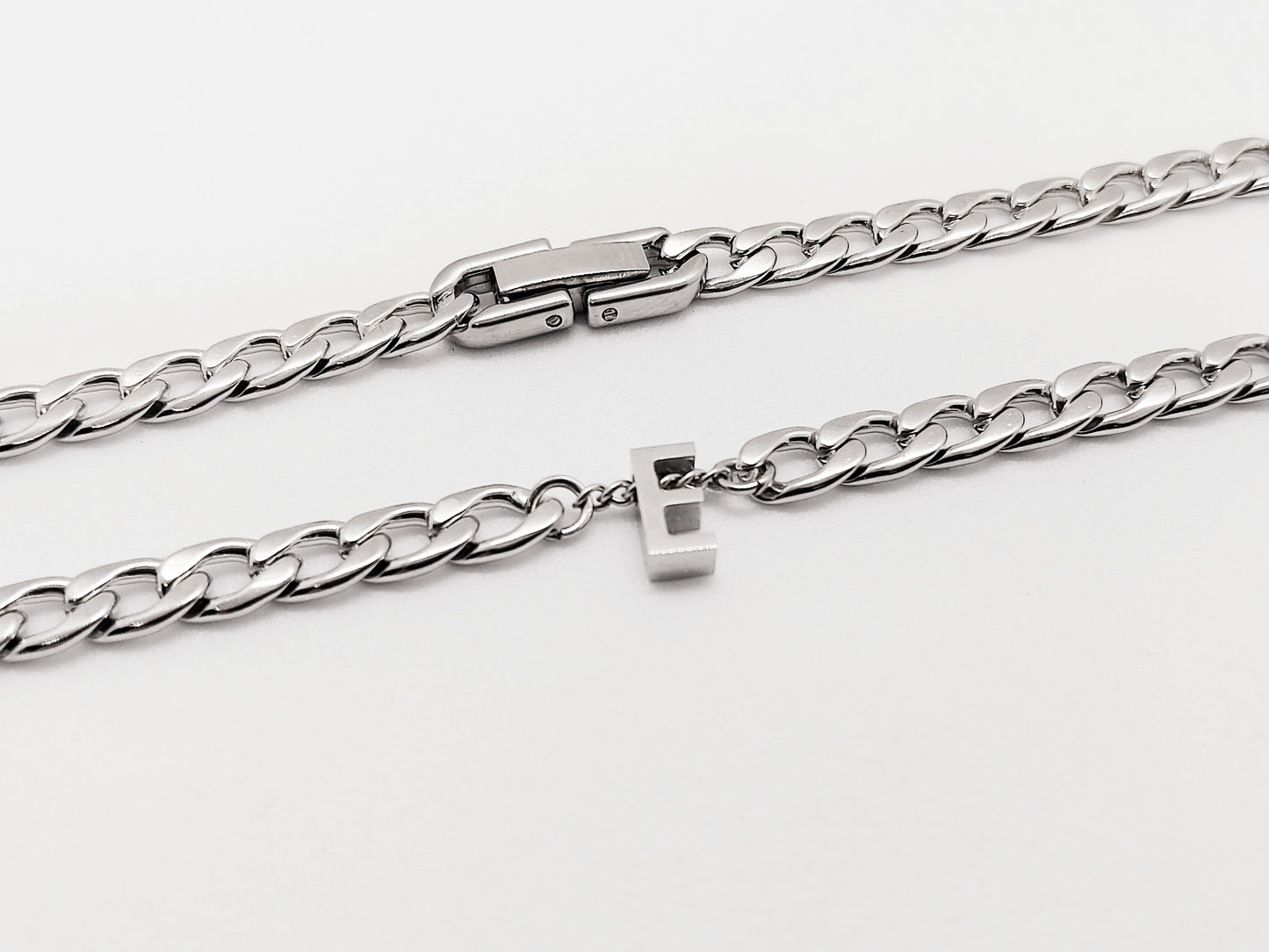 Initial Cuban Link Chain Necklace
