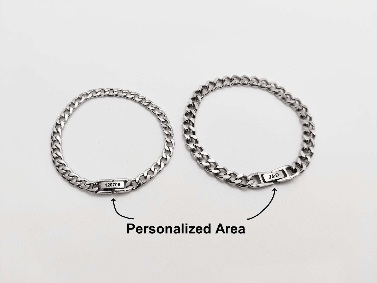Personalized Minimalist Curb Chain Bracelet